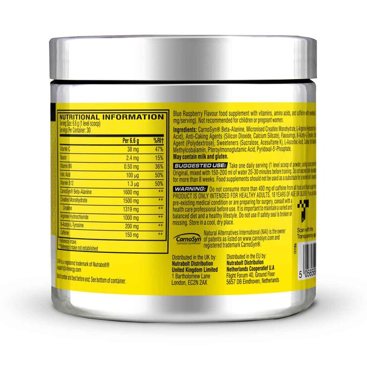 Cellucor C4 The Original Explosive Pre-Workout Icy Blue Raspberry, 2x198g