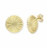 14ct Yellow Gold Textured Disc Stud Earrings 14ct Yellow Gold Textured Disc Stud Earrings
