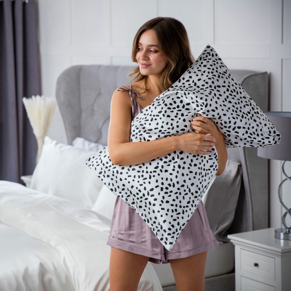 Cocoonzzz 100% Mulberry Silk Pillowcase & Eyemask Set, Spots Cocoonzzz 100% Mulberry Silk Pillowcase & Eyemask Set, Spots