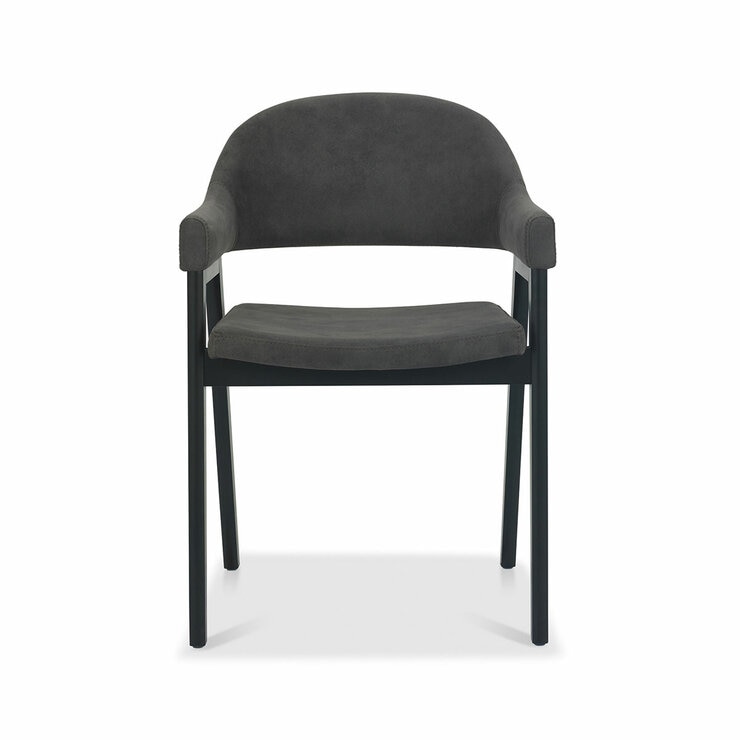 Bentley Designs Camden Peppercorn Grey Fabric Armchair, 2 Pack Bentley Designs Camden Peppercorn Grey Fabric Armchair, 2 Pack