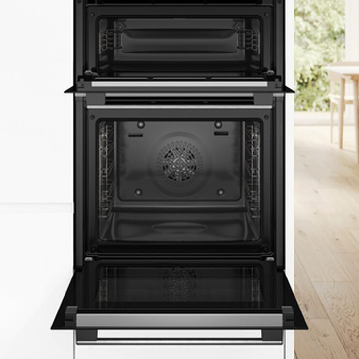Bosch Series 6 MBA578BS7B Built In Double Electric Oven, A Rated in Silver