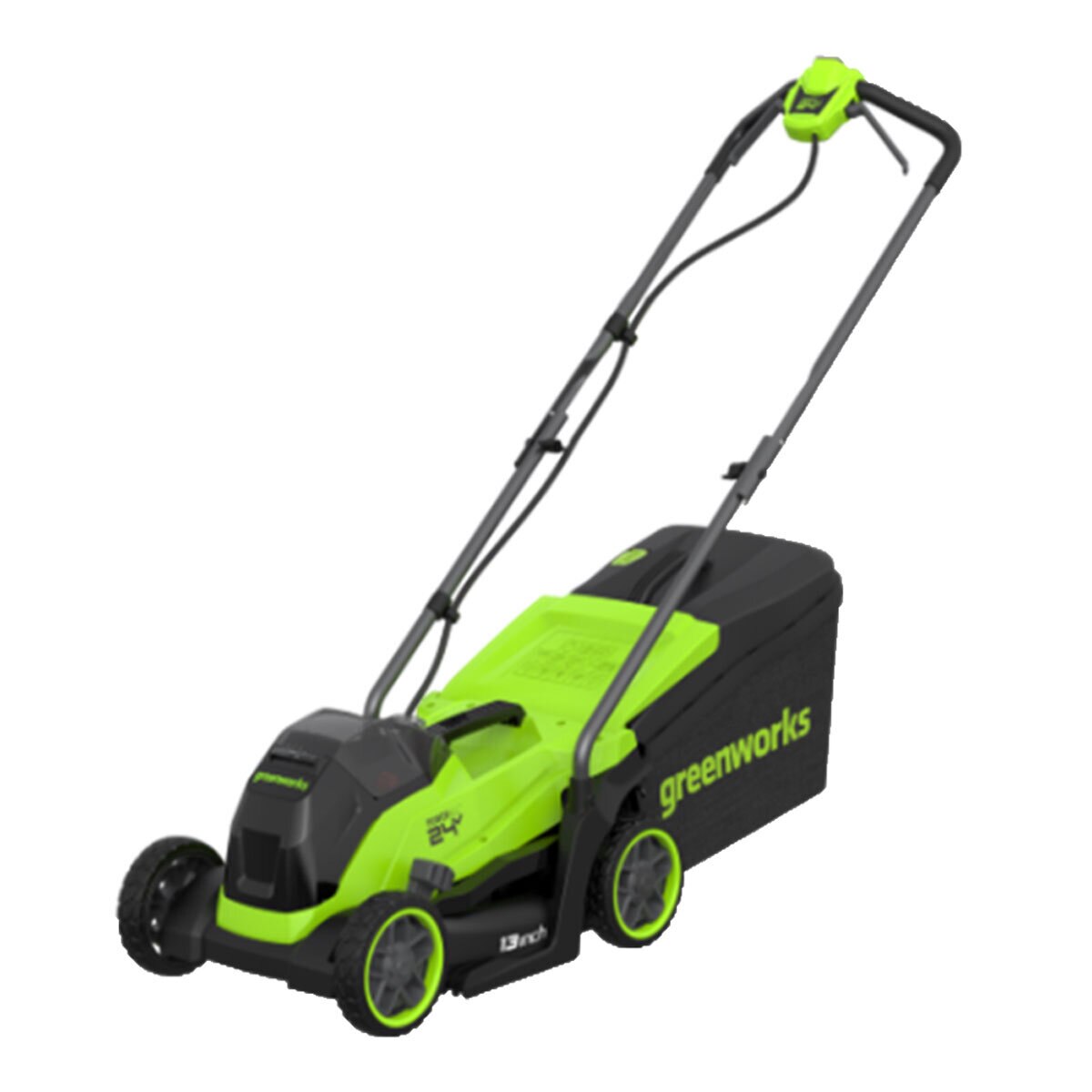 Greenworks 48V 41cm Cordless Lawn Mower + 2 x 24V (4Ah) Batteries + Dual Charger
