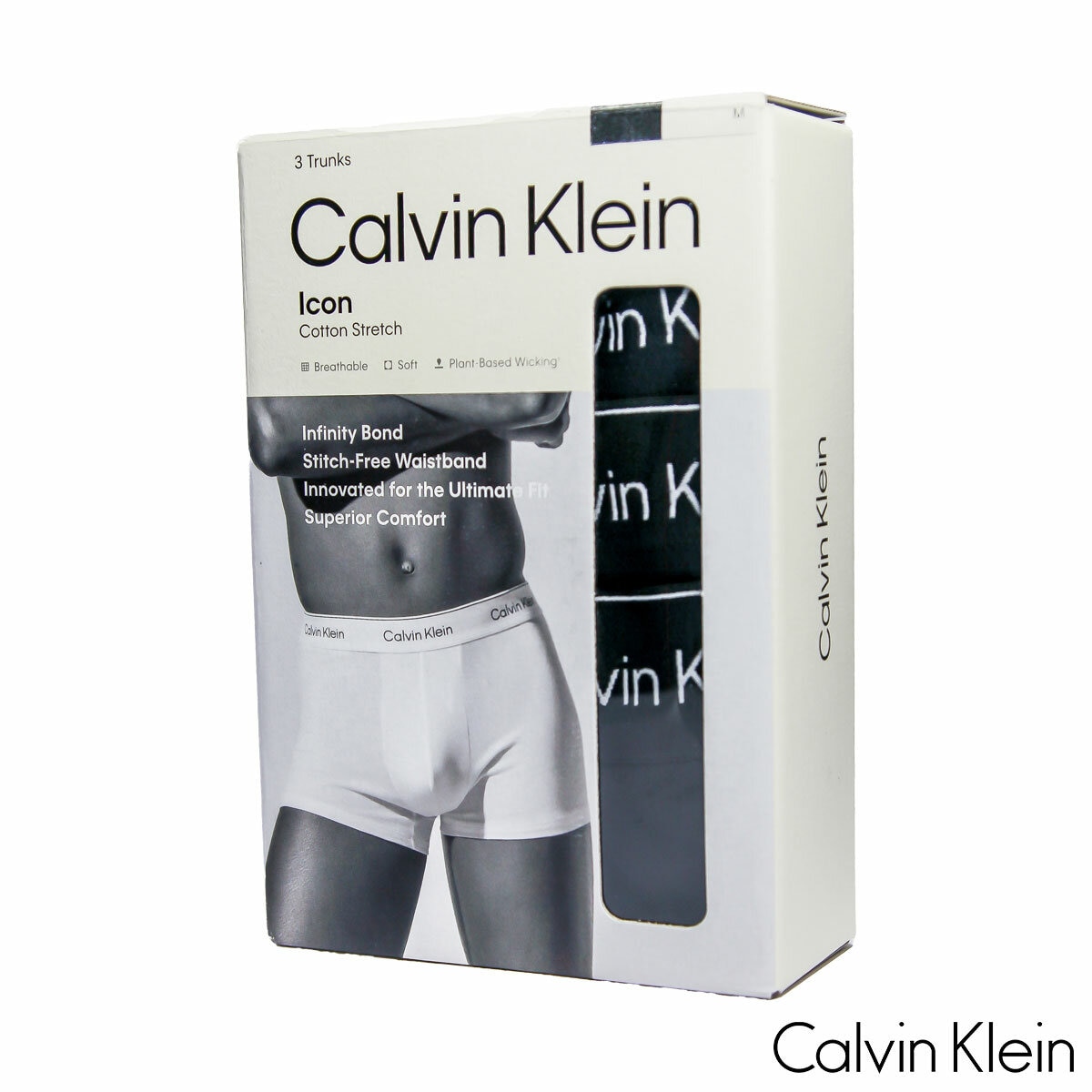 Calvin Klein Icon Trunks 3 Pack in Black