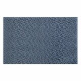 Nubby Chevron Bath Mat in Blue, 56 x 91 cm