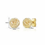 14ct Yellow Gold Diamond Cut Knot Earrings 14ct Yellow Gold Diamond Cut Knot Earrings