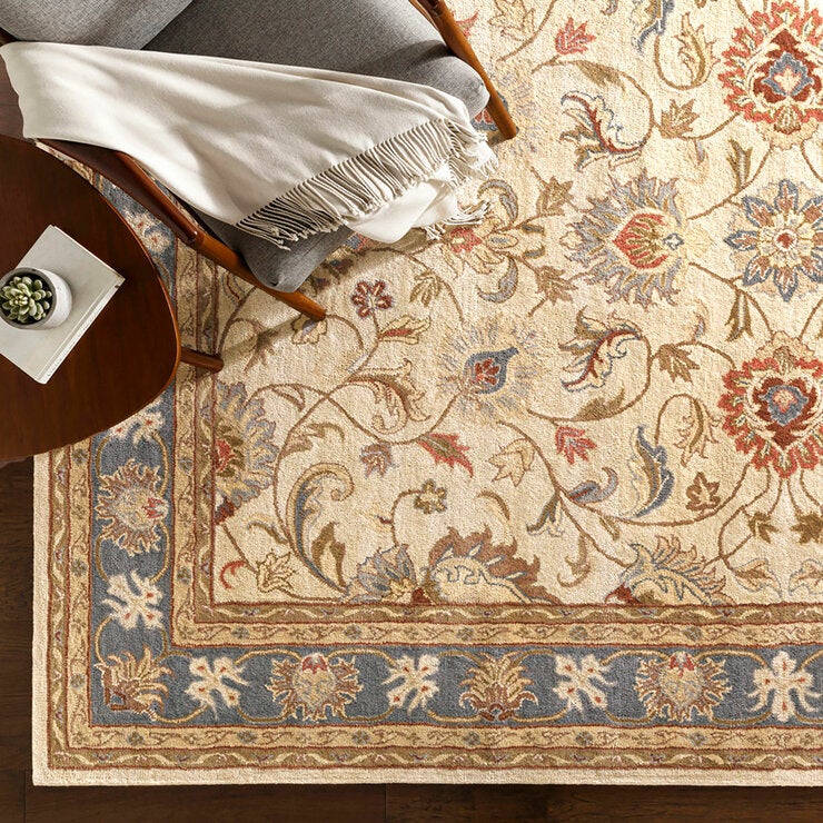 Livabliss Caeser Cream Wool Rug, in 3 Sizes Livabliss Caeser Cream Wool Rug, in 3 Sizes