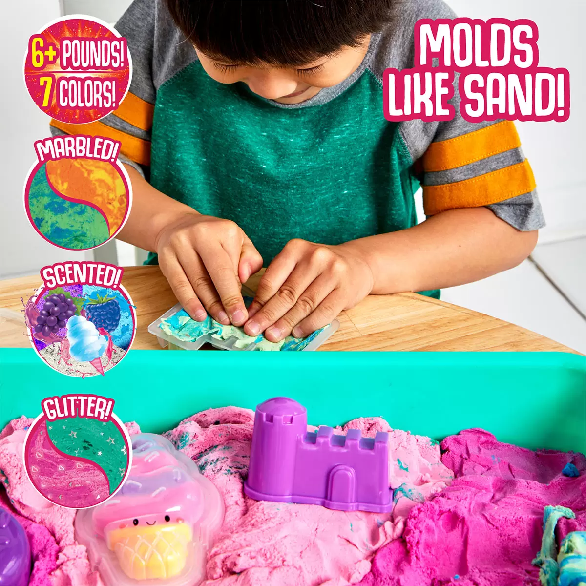 KIDS MAGIC SAND GAME Art Craft Activity DIY Decor Kit Stress Relief Toy Party UK 