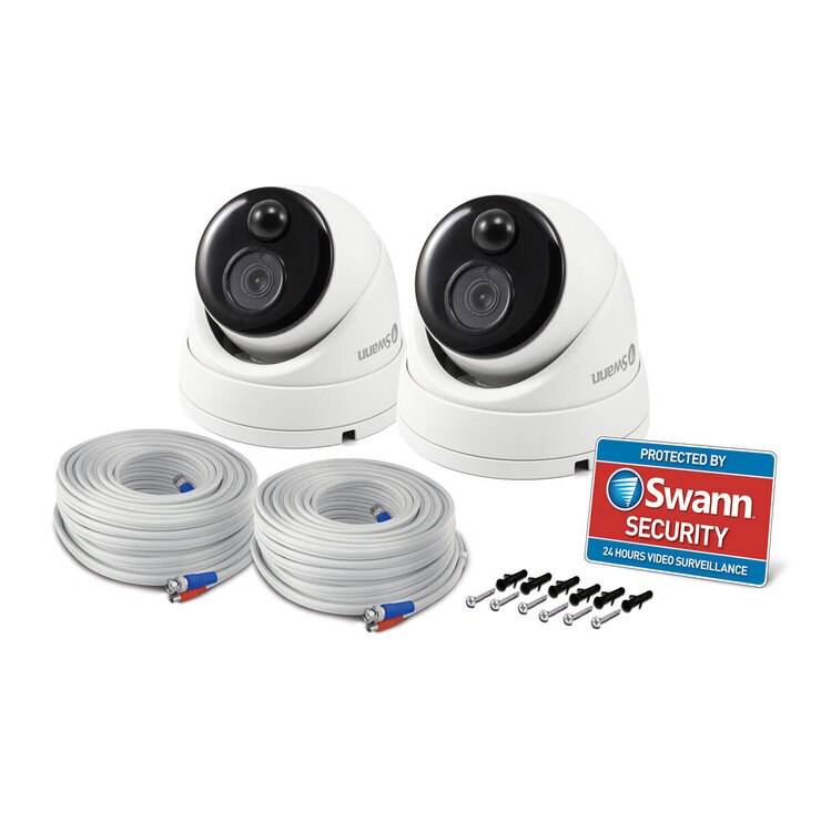 Swann 4K Ultra HD Thermal Sensing Dome Security Camera x 2, SWPRO