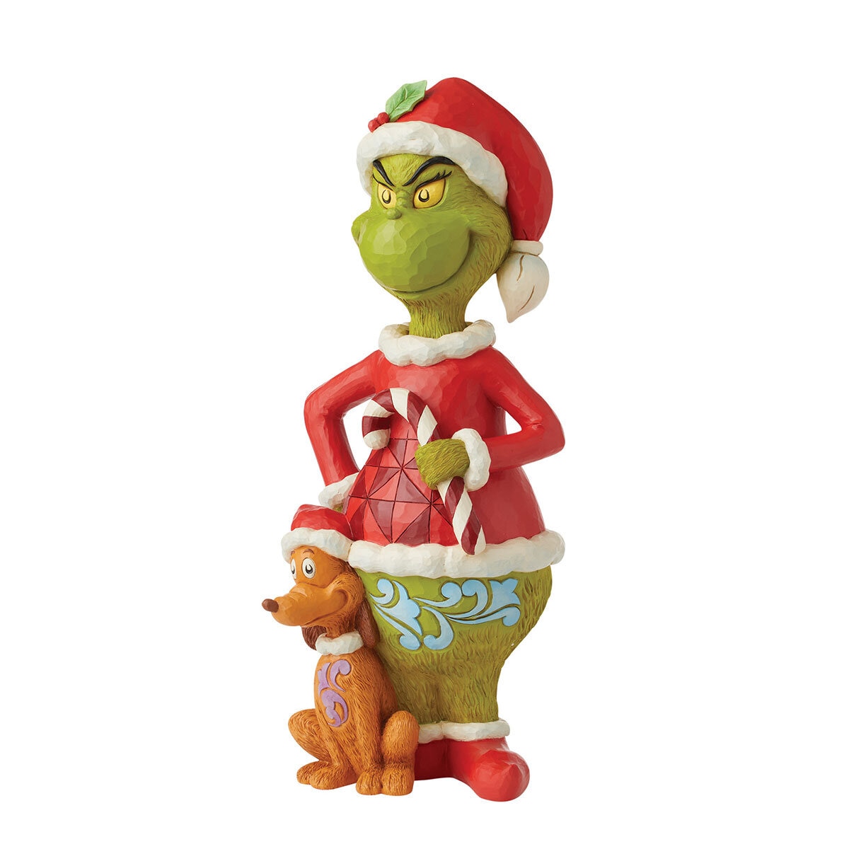 20 Inch (51cm) Grinch and Max Hand Painted Statue by Jim Shore