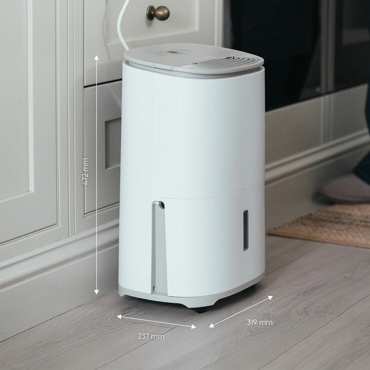 MeacoDry Arete One 12L Dehumidifier & Air Purifier in Warm Pebble