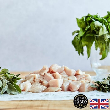 Herb Fed Free Range Diced Chicken Breasts, 4kg