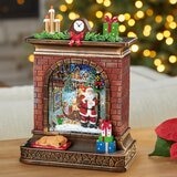 Buy 10.25" Fireplace Water Globe Santa with Lamppost Lifestyle image at costco.co.uk Buy 10.25" Fireplace Water Globe Santa with Lamppost Lifestyle image at costco.co.uk