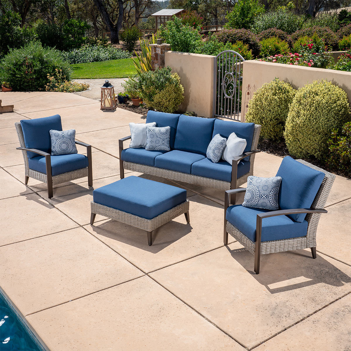 Foremost Delano 4 Piece Woven Deep Seating Set