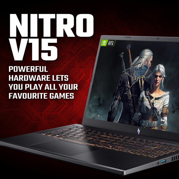 Acer Nitro V15, Intel Core i7, 16GB RAM, 1TB SSD, NVIDIA GeForce RTX 5060, 15.6 Inch Gaming Laptop, NH.QZAEK.004 Acer Nitro V15, Intel Core i7, 16GB RAM, 1TB SSD, NVIDIA GeForce RTX 5060, 15.6 Inch Gaming Laptop, NH.QZAEK.004