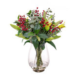 White background image of Winterberry bouquet