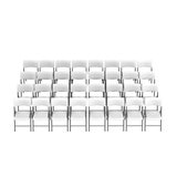 Lifetime light commerical folding chair pack of 32 in rows