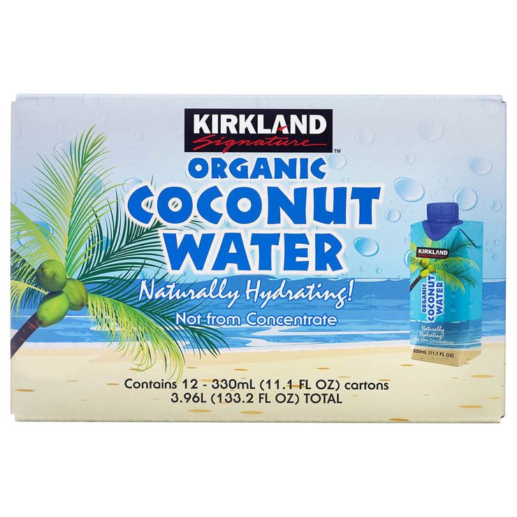 Kirkland Signature Organic Coconut Water, 12 x 330ml Costco UK