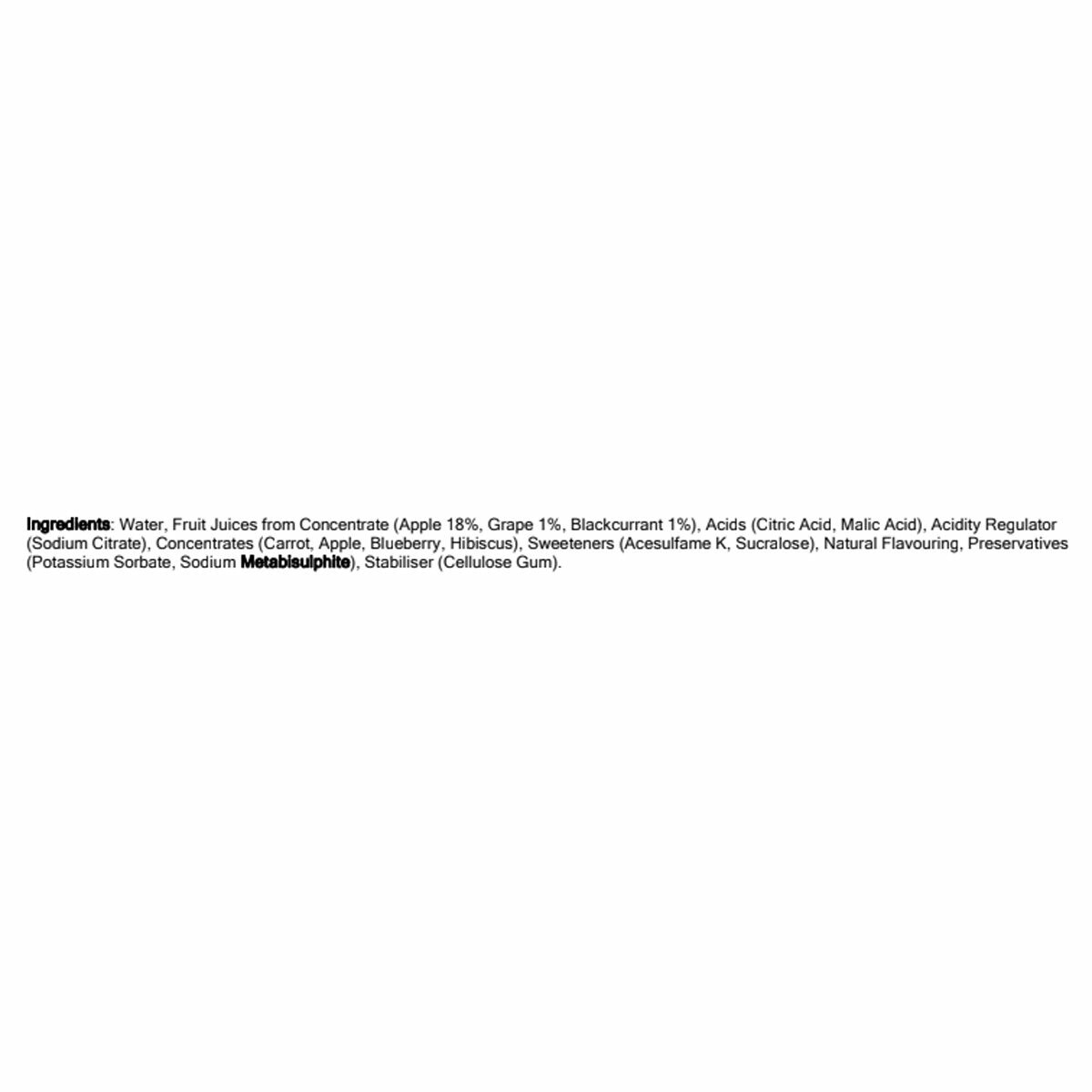 Ingredient information