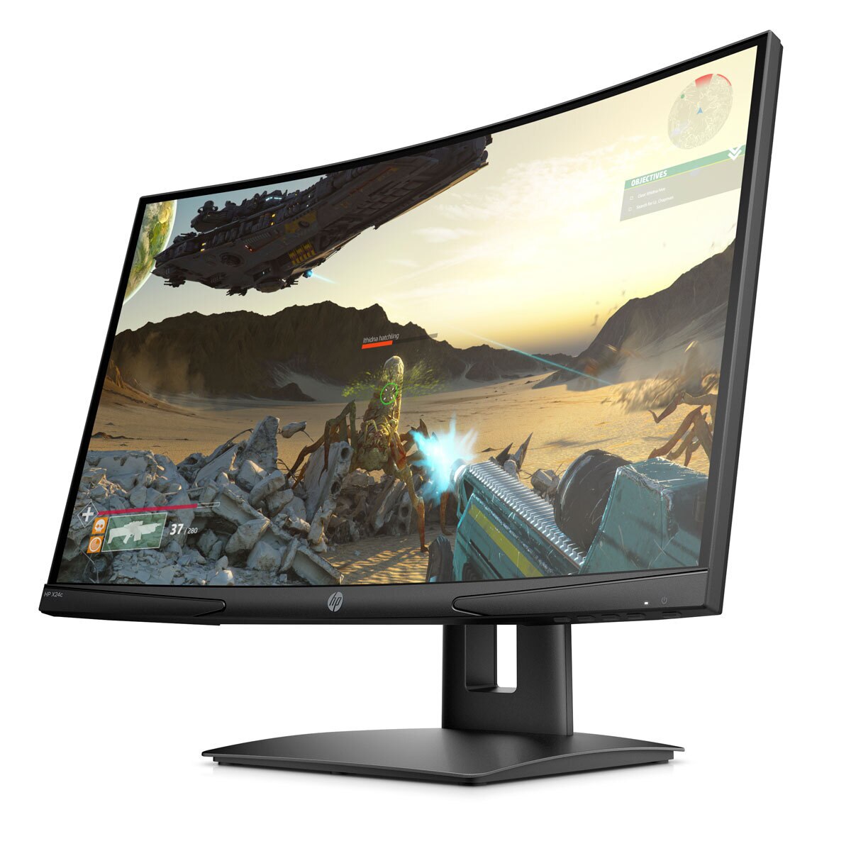 HP X24c, 23.6 Inch Full HD Curved Monitor, 9FM22AA Costco UK