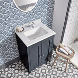 Lifestyle image of unit in bathroom setting