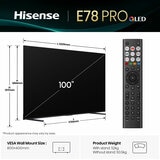 Buy Hisense 100E78QTUK PRO 100 Inch QLED Smart TV at Costco.co.uk
