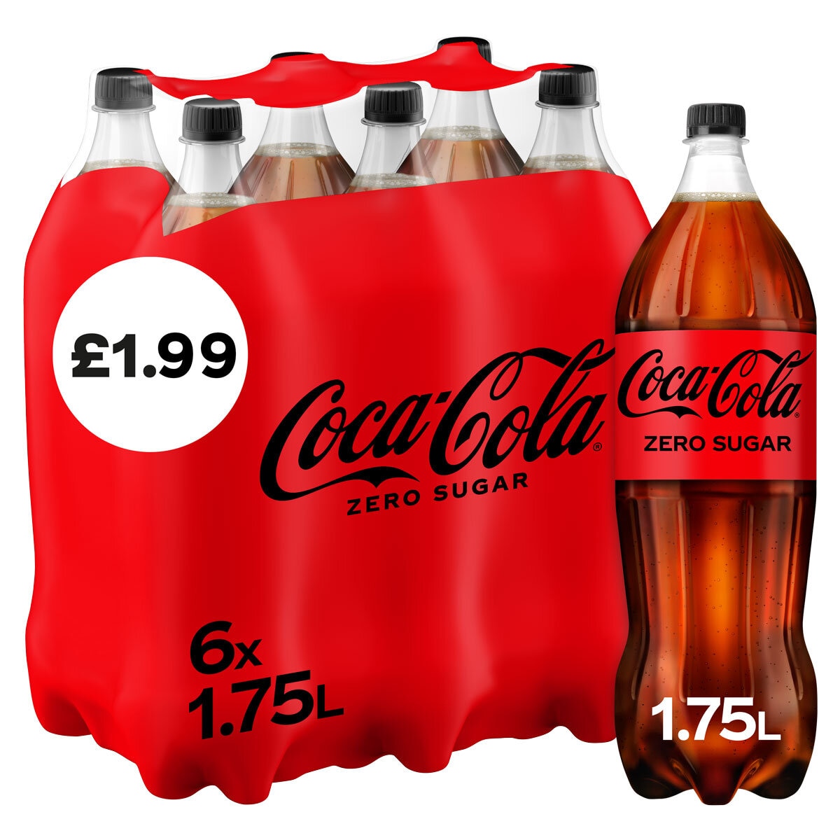 Coca Cola Zero Sugar PMP £1.99, 6 x 1.75L Costco UK