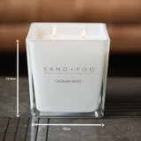 Sand & Fog Square 4 Wick Candle in Ocean Mist