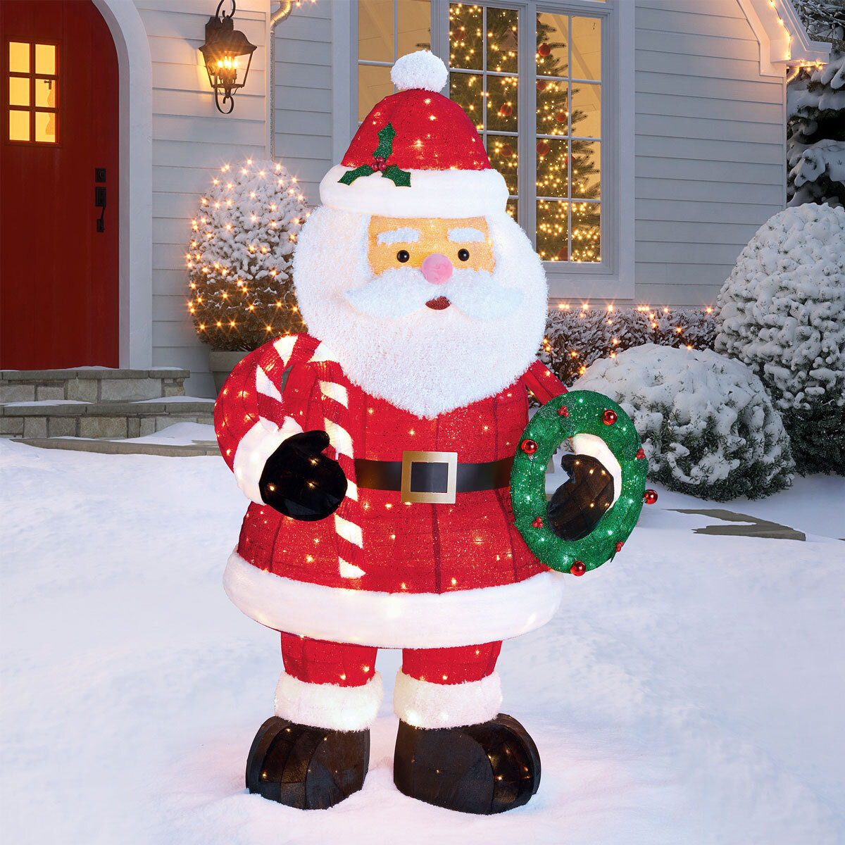6ft (1.8m) Indoor / Outdoor Twinkling Pop-up Santa with 2...