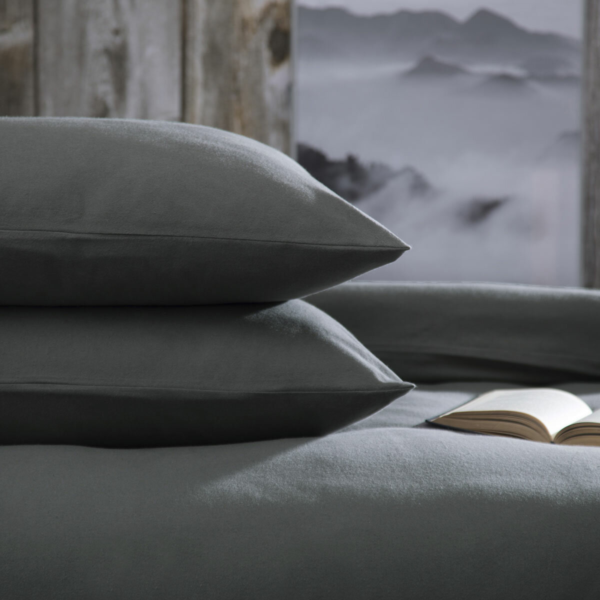 Belledorm Brushed Cotton Charcoal Bedding Bundle, in 4 Sizes Belledorm Brushed Cotton Charcoal Bedding Bundle, in 4 Sizes