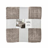 Safdie Crushed Velvet Taupe Throw , 234 x 244 cm Safdie Crushed Velvet Taupe Throw , 234 x 244 cm