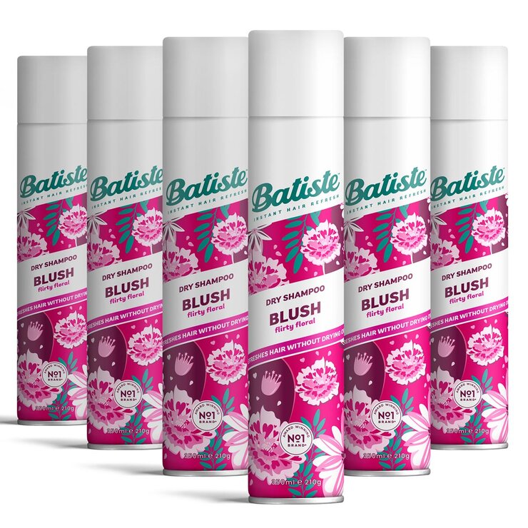 Batiste Blush Dry Shampoo, 6 x 350ml Batiste Blush Dry Shampoo, 6 x 350ml