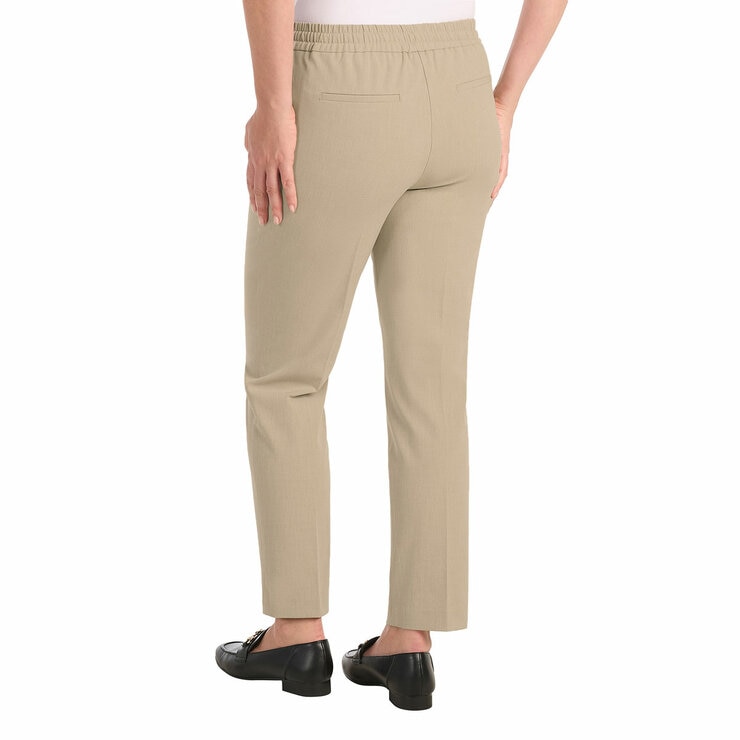 Hilary Radley Ladies 4 Way Stretch Pull On Pant in Heather Walnut