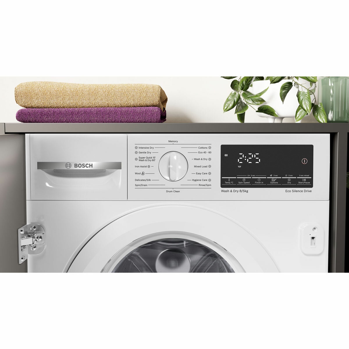 Bosch WKD28490GB Series 6, Built In 8/5kg Washer Dryer, E Rated in White