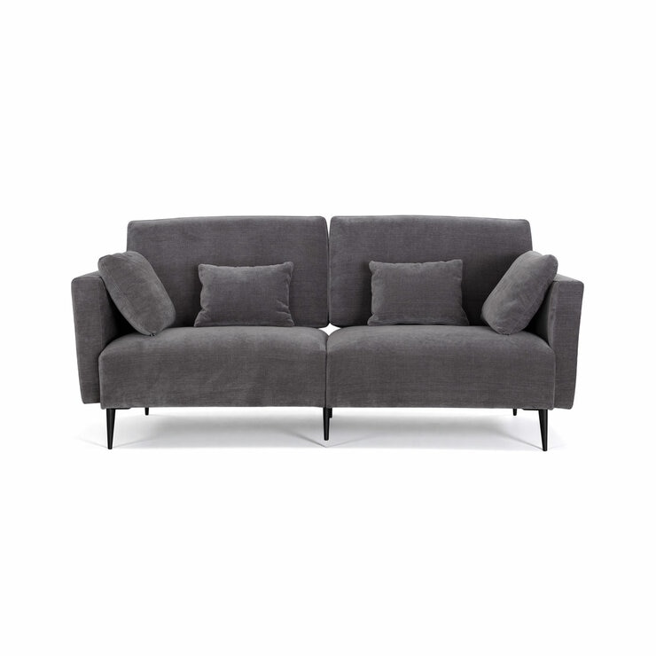 MOONAP Monroe Dark Grey Fabric 3 Seater Sofa MOONAP Monroe Dark Grey Fabric 3 Seater Sofa