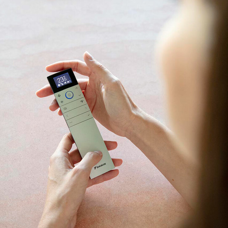 Installed Daikin Emura Single Split Air Conditioning Unit for Domestic Use, Available in 3 kW Capacities & 3 Colours