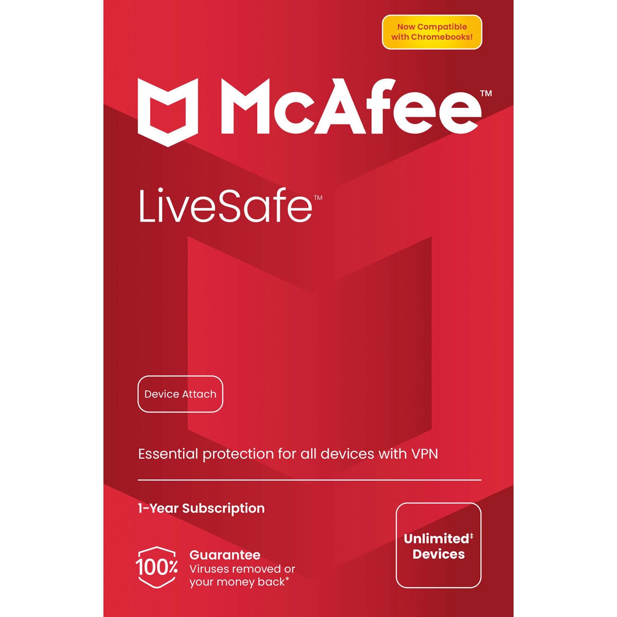 Mcafee Livesafe Premium+ 1 Year Subscription