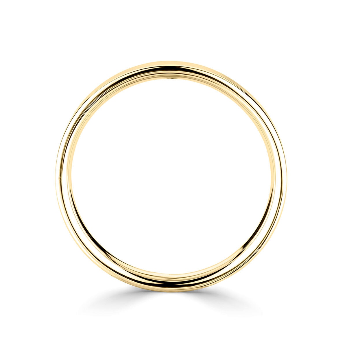 3.0mm Basic Light Court Wedding band. 18ct Yellow Gold