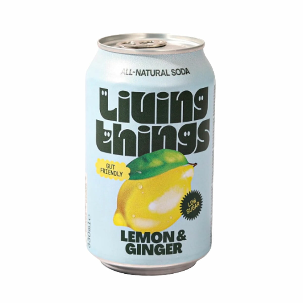 Living Things Lemon & Ginger Biotic Soda, 330ml Living Things Lemon & Ginger Biotic Soda, 330ml