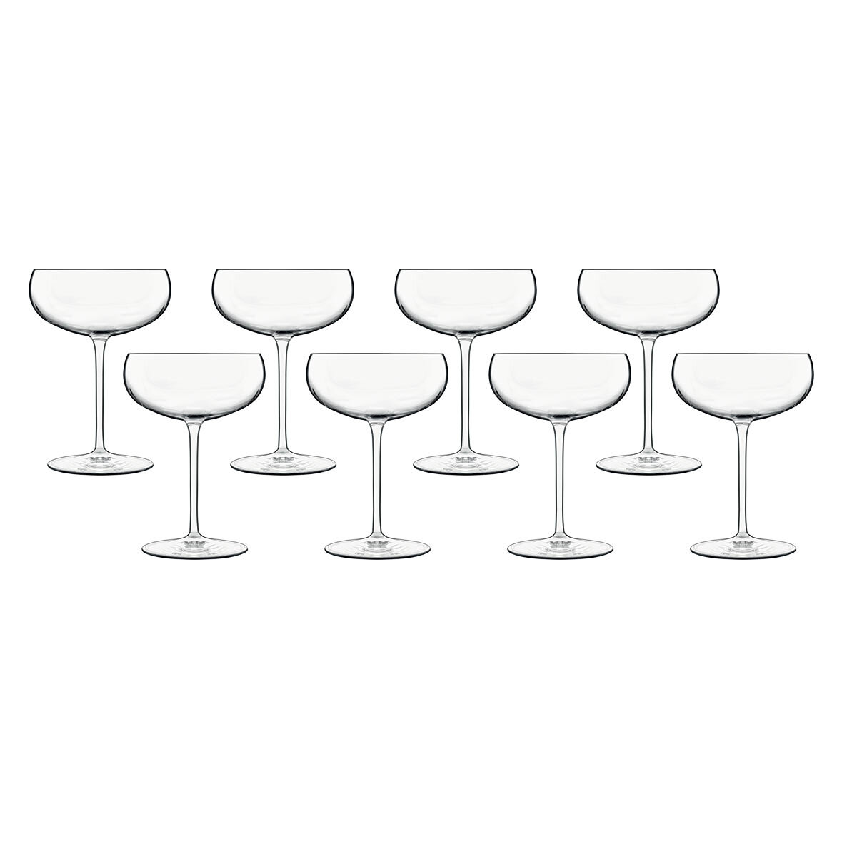 Luigi Bormioli Talismano Crystal Martini Glasses, 8 Pack