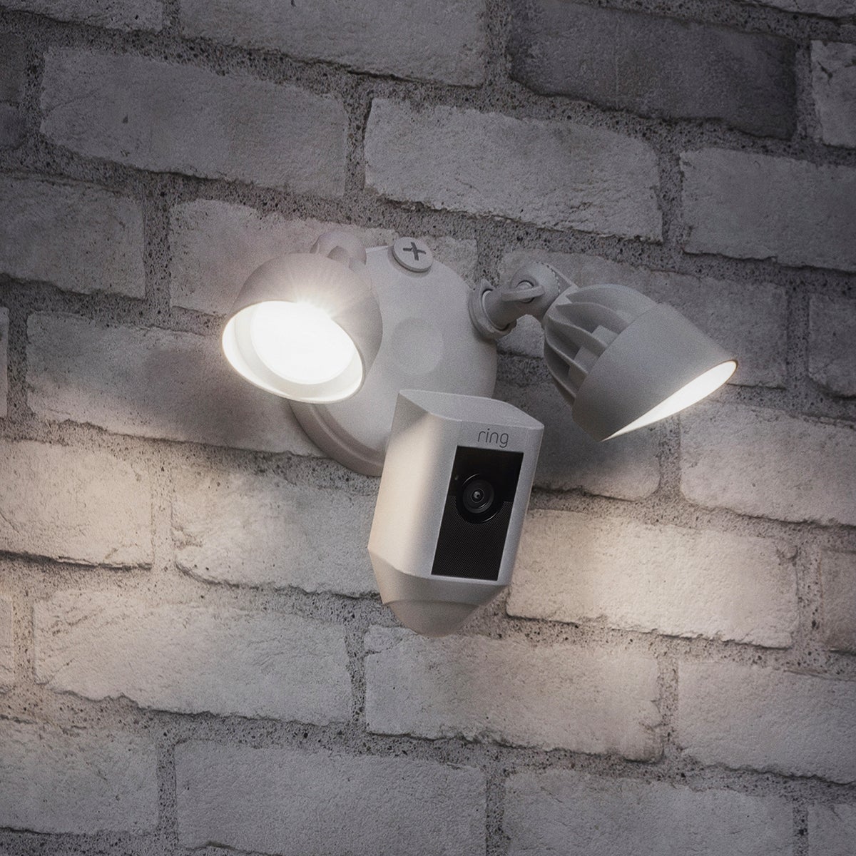 thumbnail image 2 of Ring Floodlight Cam Wired Plus – 1080p Security Camera With Motion Lights, White 2 of 5