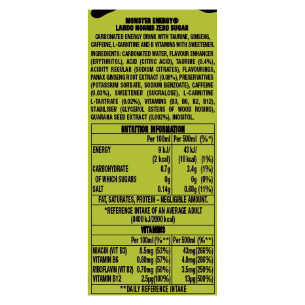 Nutritional Information
