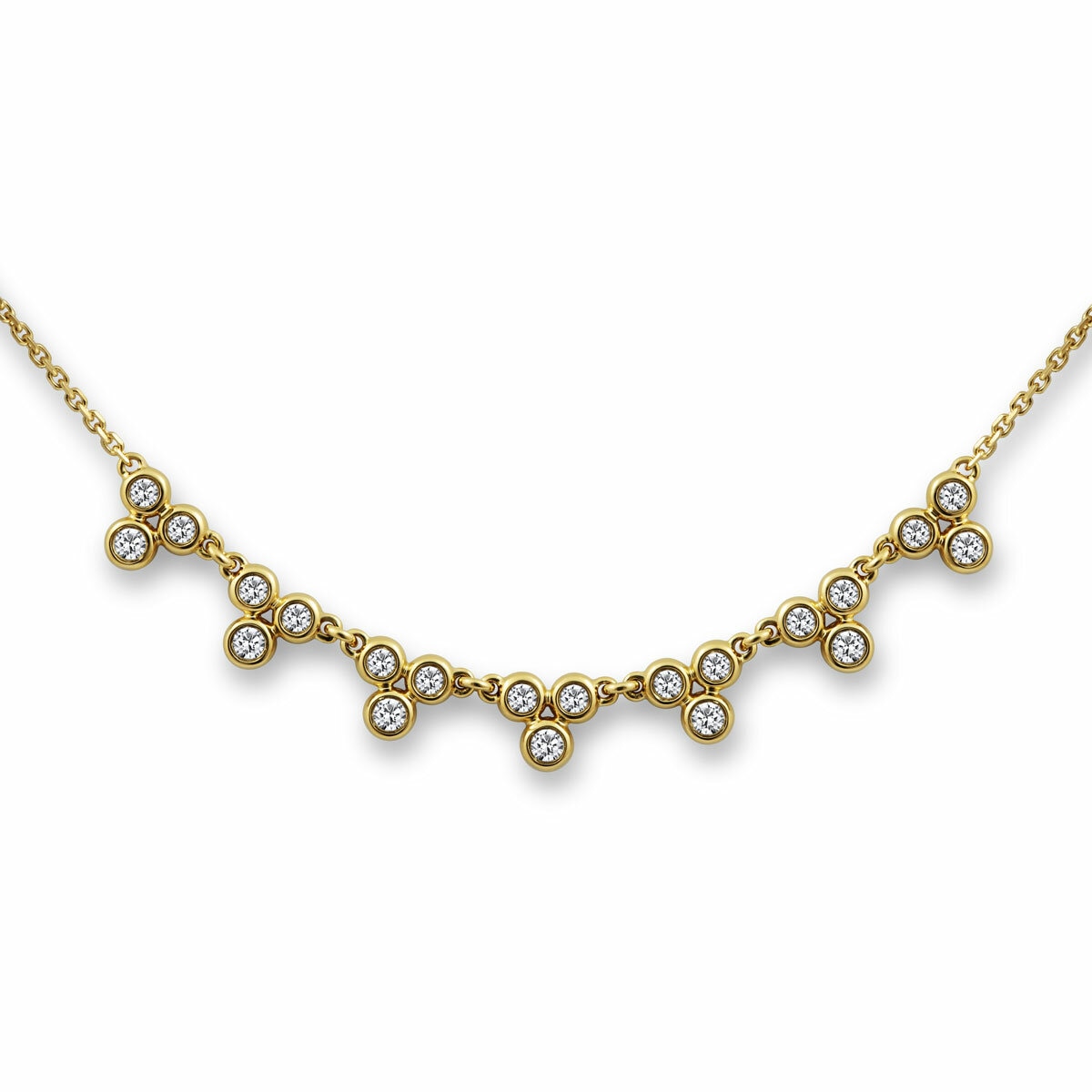 0.38ctw Round Brilliant Cut Diamond Necklace, 18ct Yellow Gold