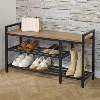 Neatfreak Wood Top Shoe Storage Bench