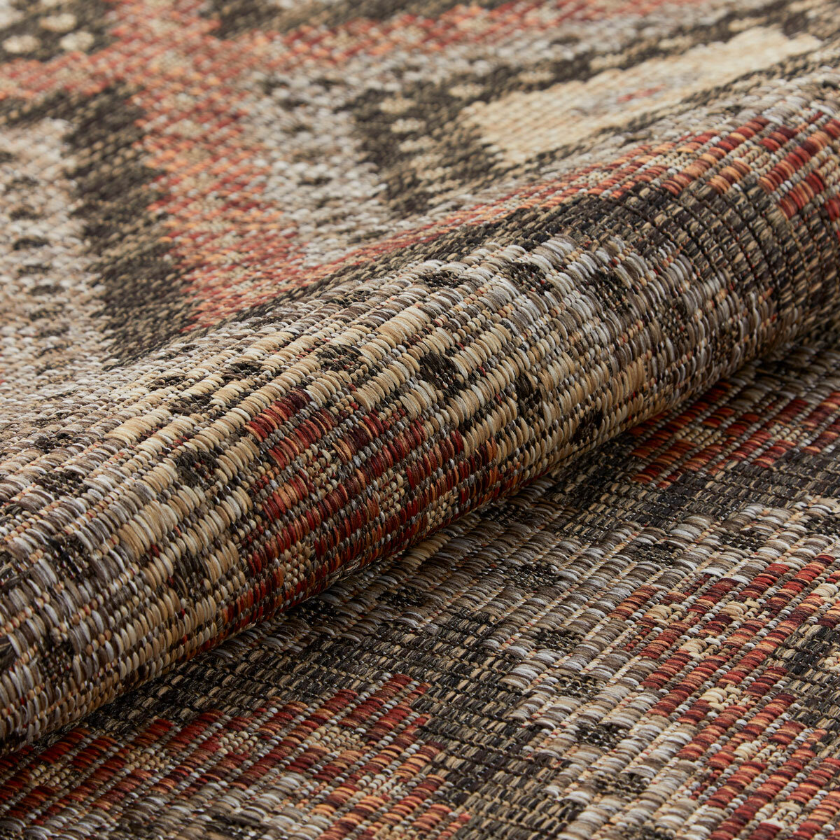 Concept Looms Sumac Brown Rust Indoor Outdoor Rug, in 3 Sizes