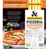 Back of pack of Crosta & Mollica Margherita Pizza