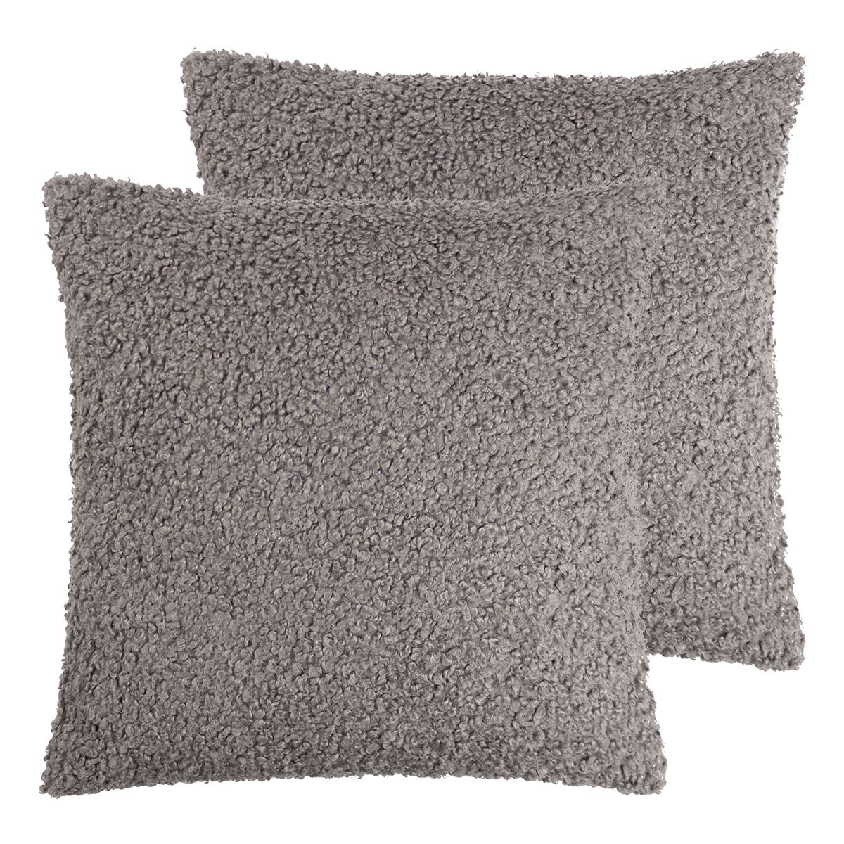 Furn Cabu Reversible Boucle Cushion 2 Pack in Grey, 45 x 45 cm