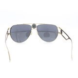 Versace Pale Gold Sunglasses with Grey Mirrored Lenses VE2225 12526G