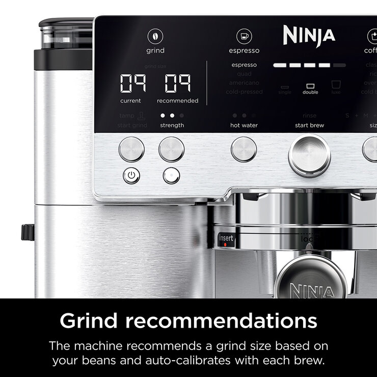 Ninja Luxe Espresso Coffee Machine Display