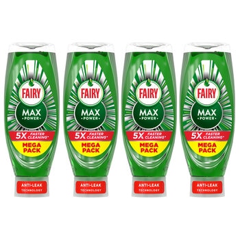 Fairy Max Power Washing Up Liquid, 4 x 730ml