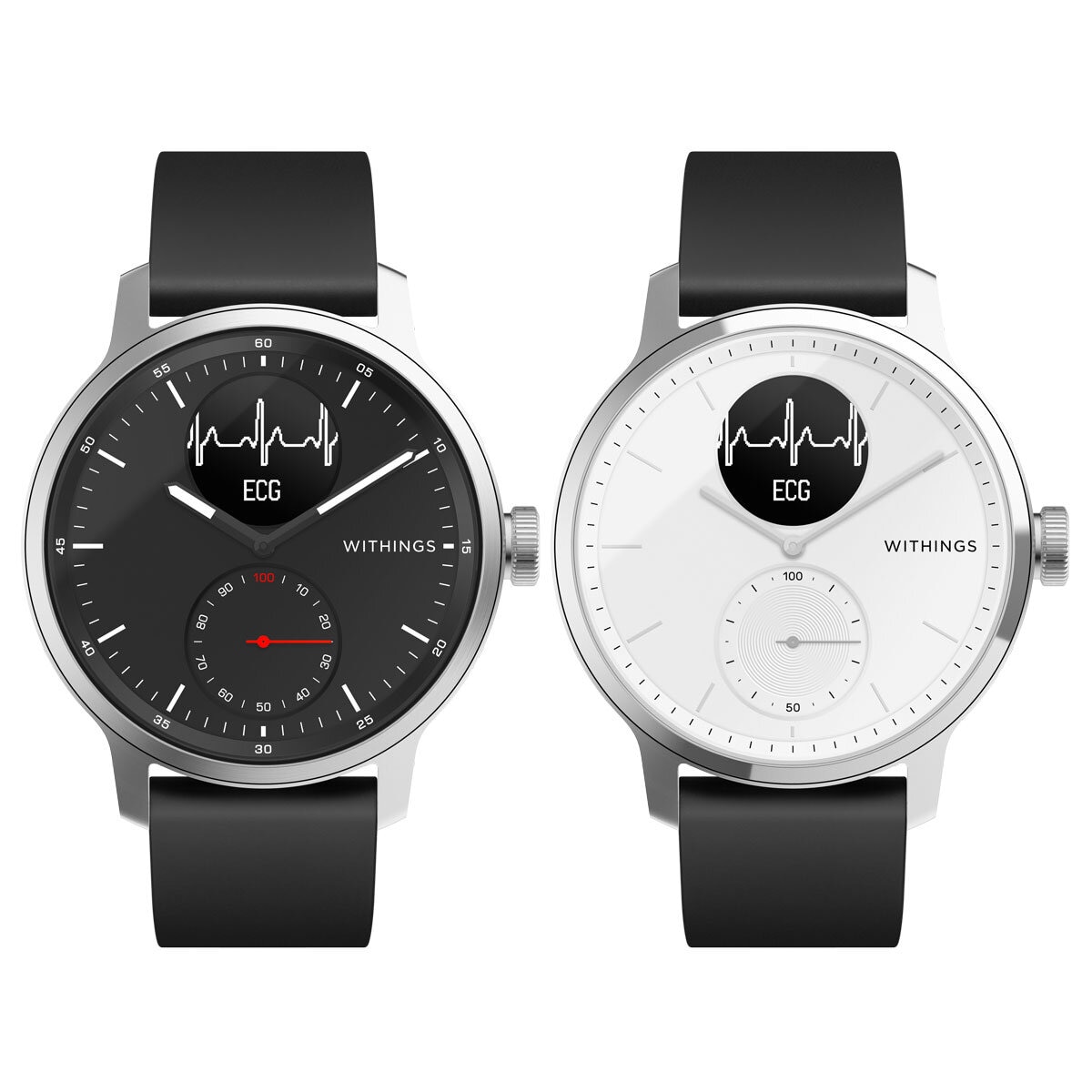 Withings Scanwatch 42mm, Hybrid SmartWatch with ECG, Hear...
